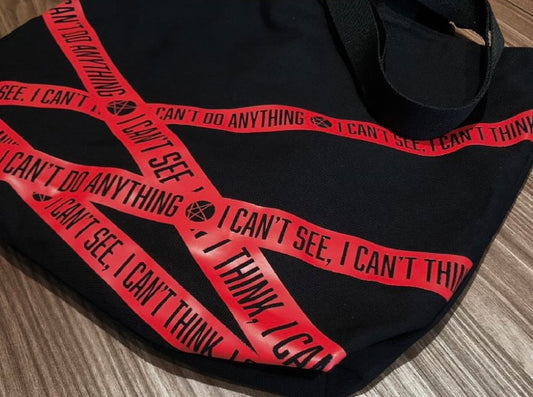 I can’t see手提斜孭帆布袋(黑/白)